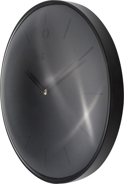 Nextime ne-3235zw wandklok glamour ø40 metaal zwart