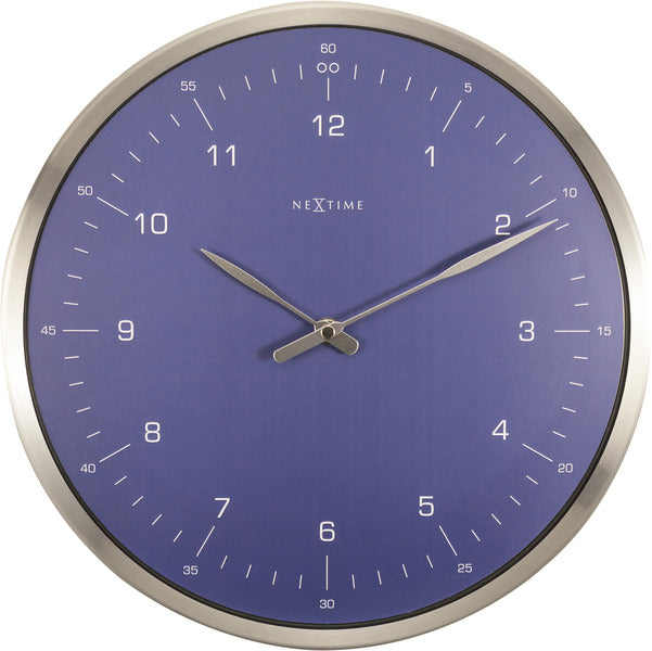 Nextime ne-3243bl wandklok 60 minuten ø33 metaal blauw