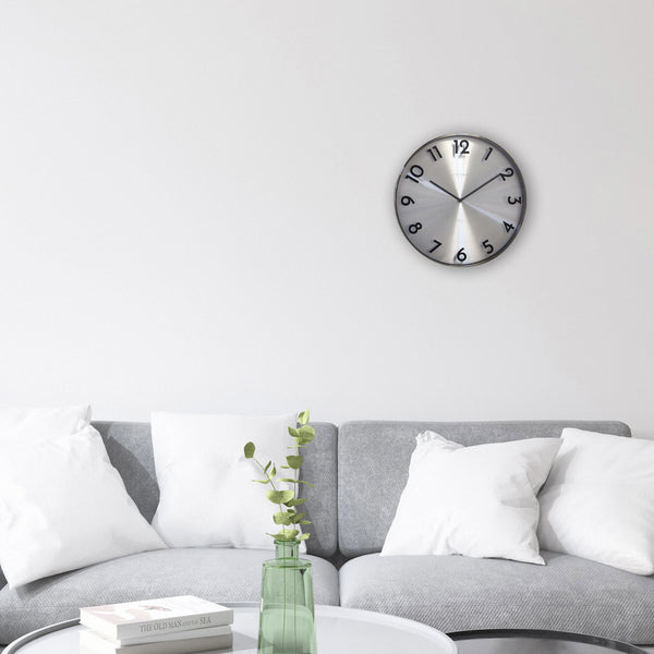 Nextime ne-3289gs metalen wandklok - 40cm -stille klok - metaal - reflectie
