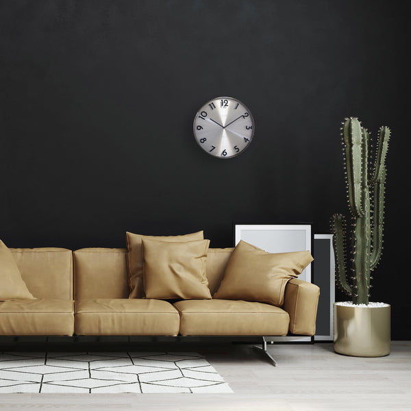 Nextime ne-3289gs metalen wandklok - 40cm -stille klok - metaal - reflectie