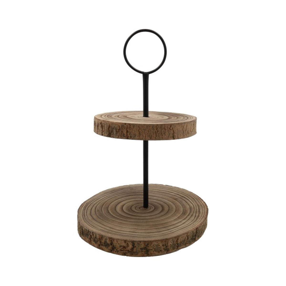 Hbx natural living etagere apollonia 2-laags h38d33cm