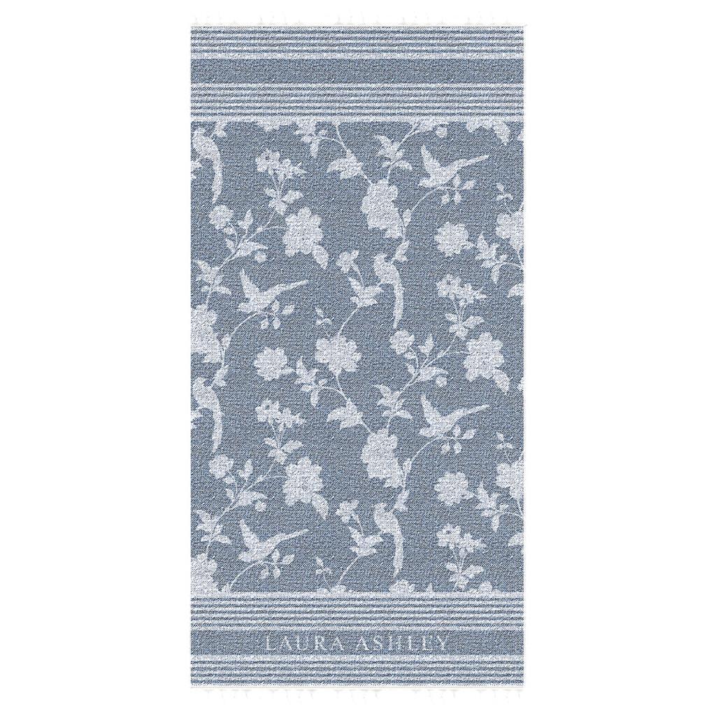 Laura ashley hamamdoek elveden middernacht 90x180 cm blauw wit