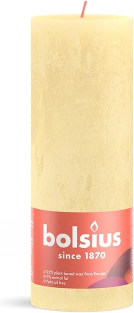 Bolsius stompkaars rustiek botergeel 19 cm oslash; 7 cm