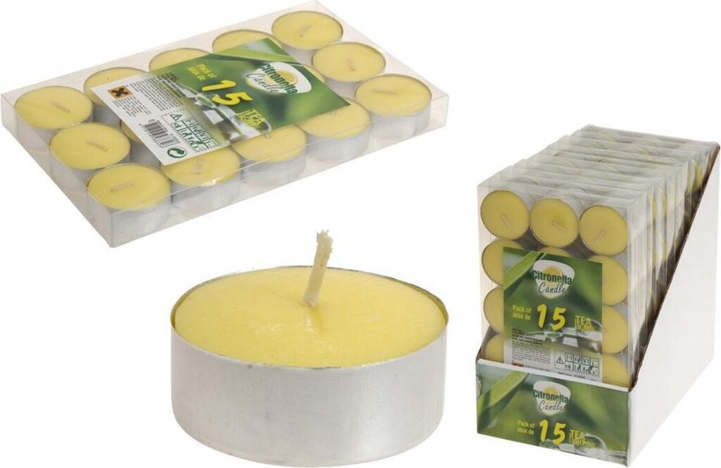 Pro garden avonturenartikelen aromatische citronellakaarsen 15stuks