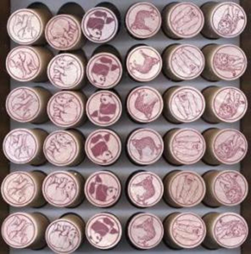 Dsp stempel wilde dieren middel rond. 36