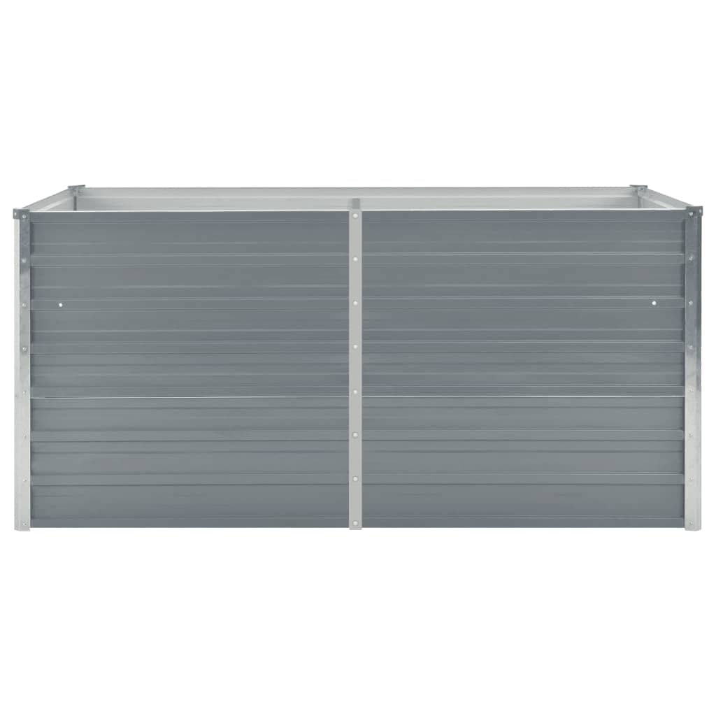 Vidaxl plantenbak verhoogd 160x80x77 cm gegalvaniseerd staal grijs