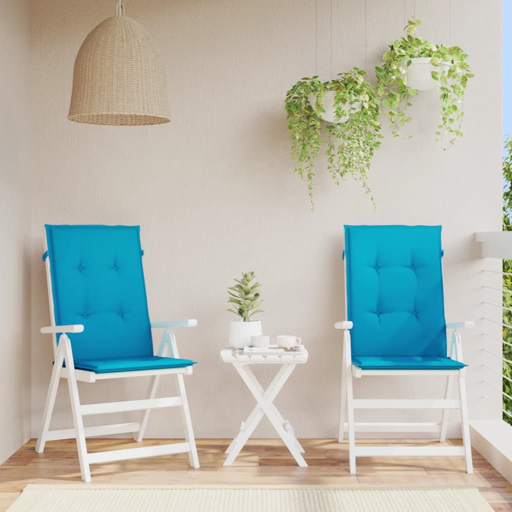 Vidaxl tuinstoelkussens 2 st hoge vloerkleed 120x50x3 cm stof blauw