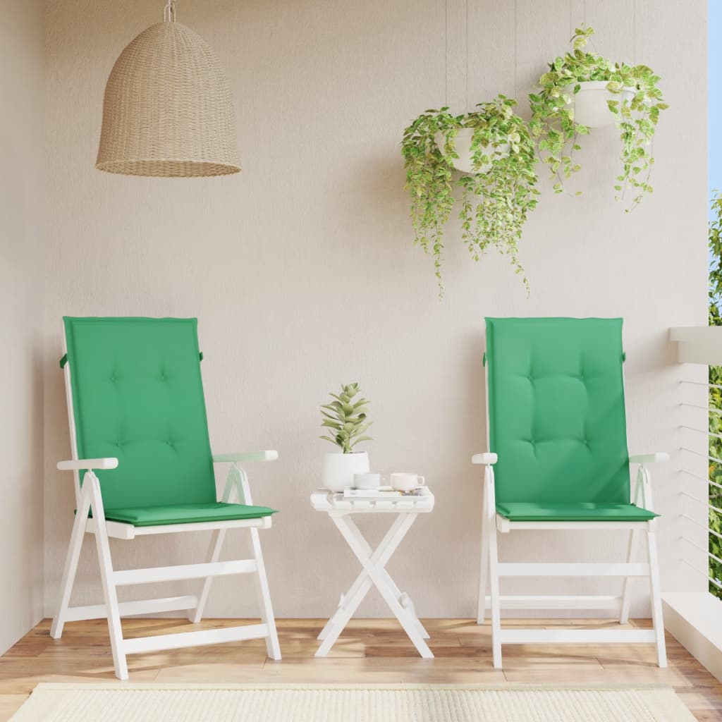 Vidaxl tuinstoelkussens 2 st hoge vloerkleed 120x50x3 cm stof groen