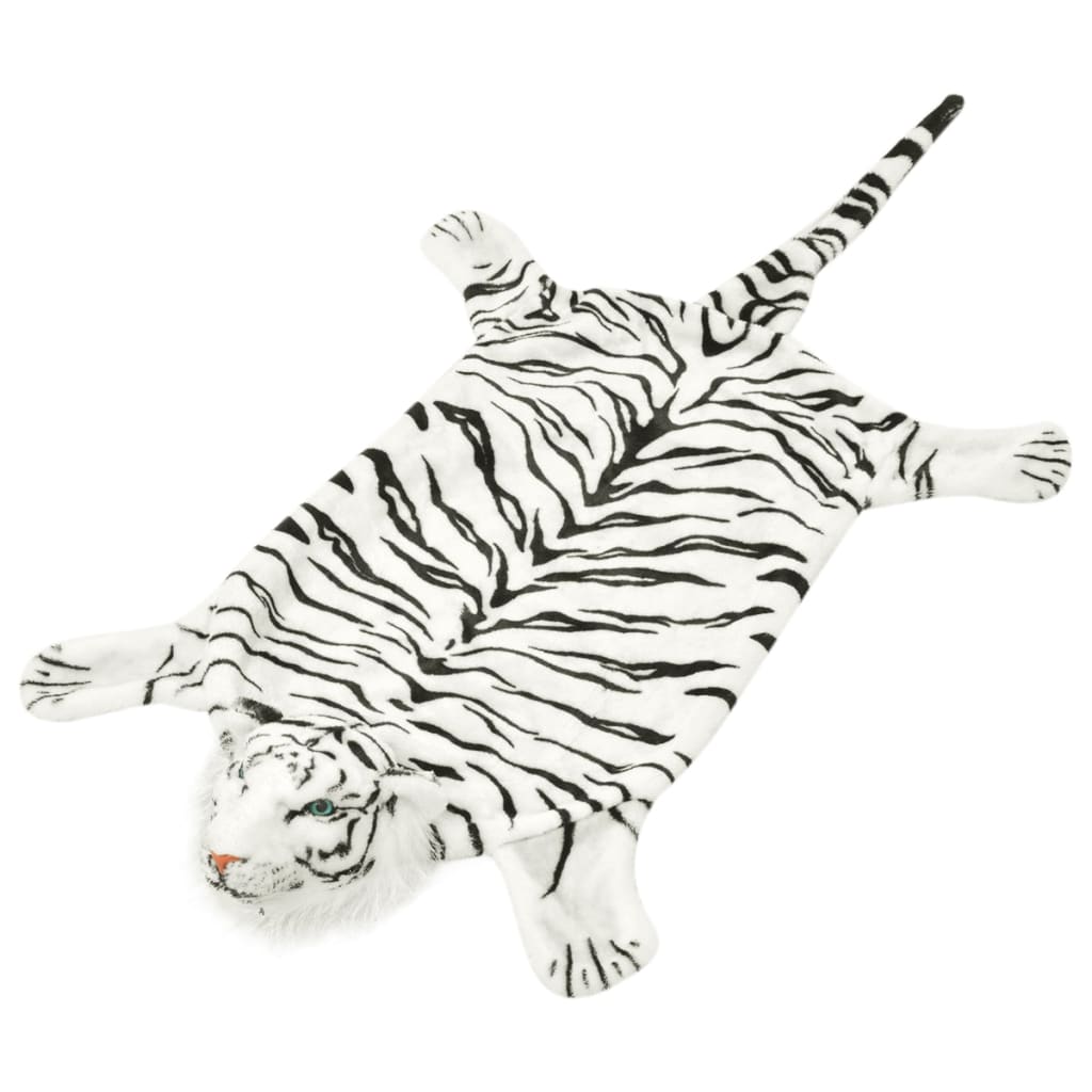 Vidaxl tijgervloerkleed pluche 144 cm wit