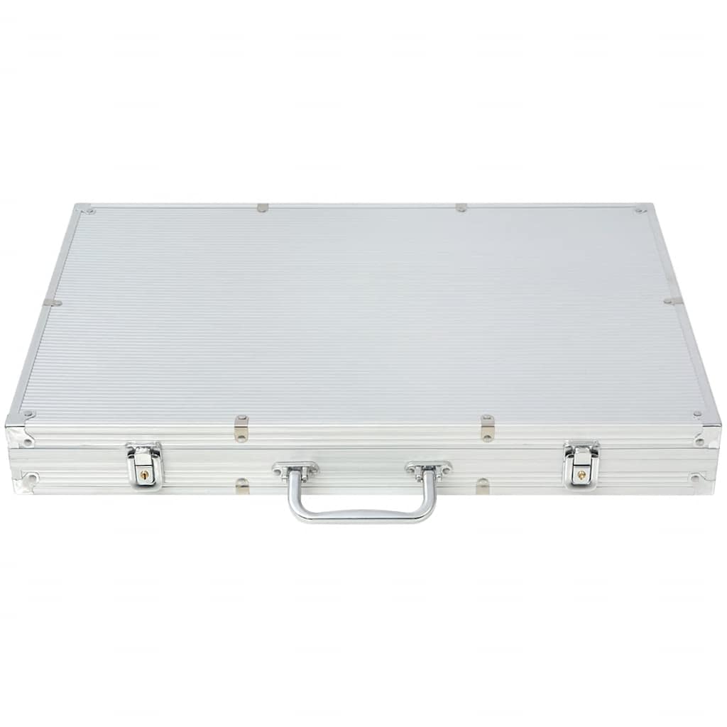 Vidaxl pokerset met 1000 laser chips aluminium