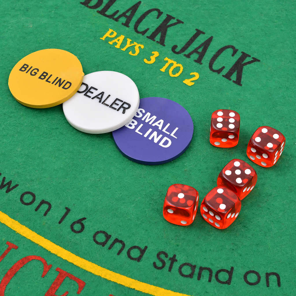 Vidaxl poker blackjack set met 600 chips aluminium