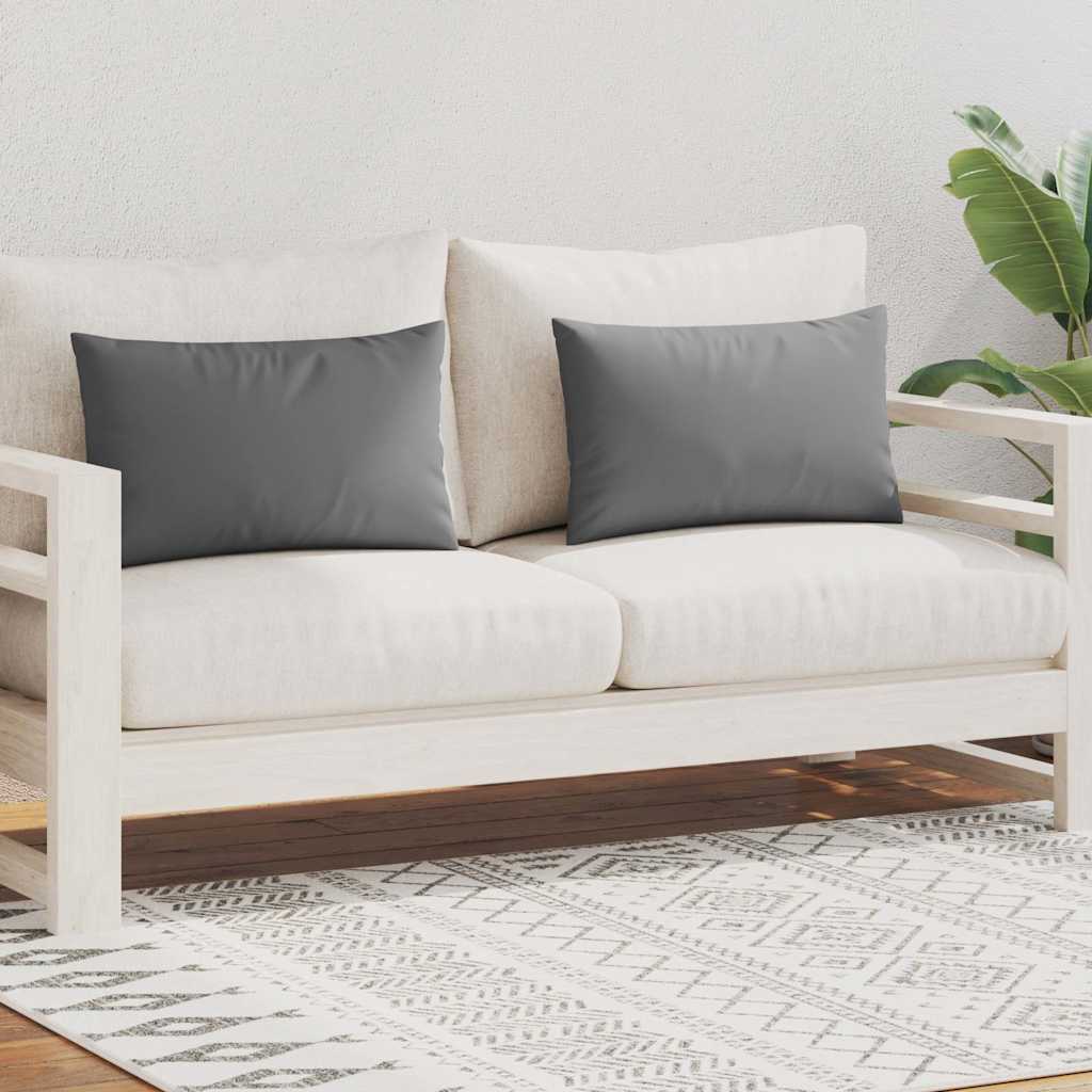 Vidaxl buitenkussens 60x40 cm grijs 2 st