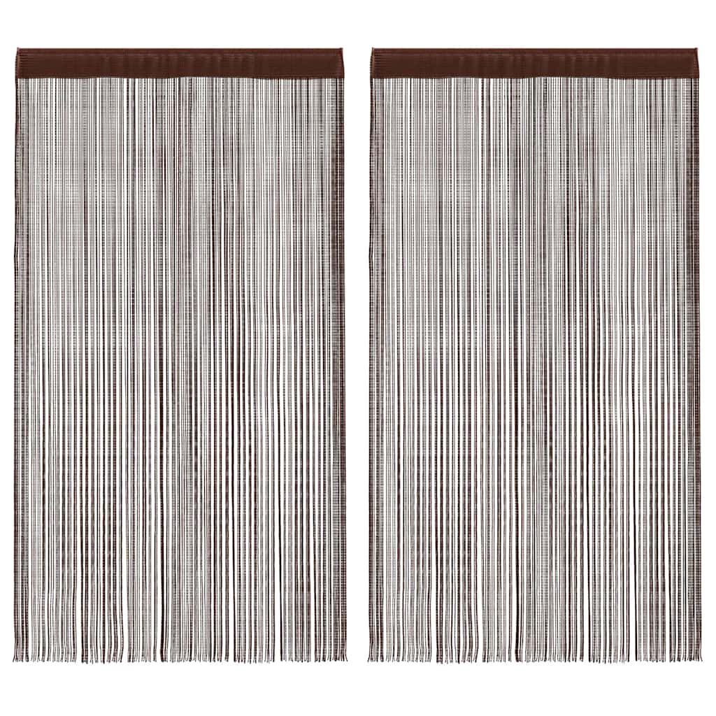Vidaxl draadgordijnen 100x250 cm bruin 2 st