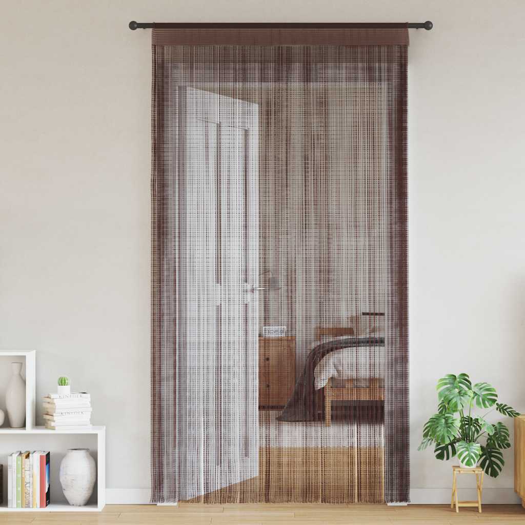 Vidaxl draadgordijnen 100x250 cm bruin 2 st