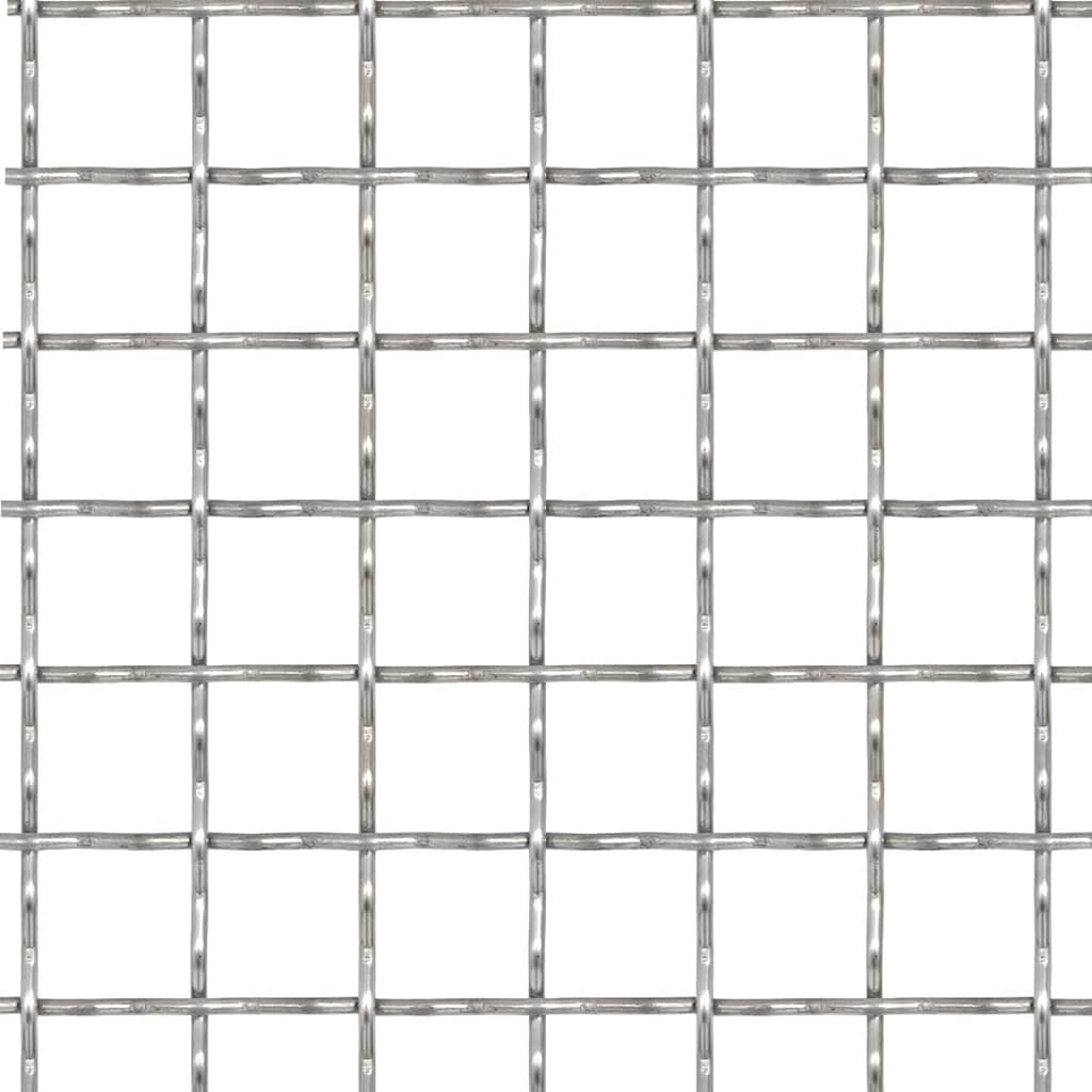 Vidaxl draadhek geweven gaas 50x50 cm 21x21x2,5 mm roestvrij staal