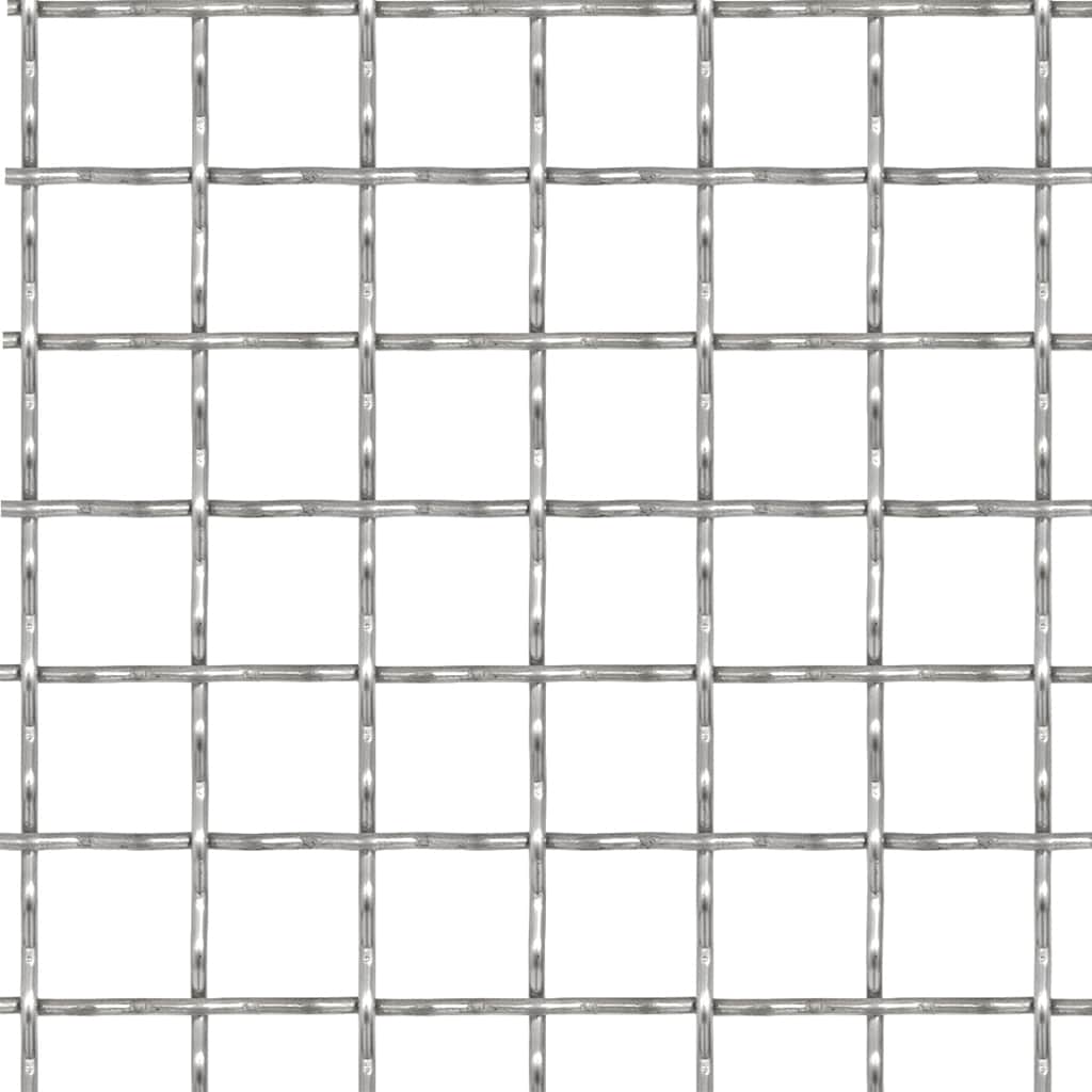Vidaxl draadhek geweven gaas 50x50 cm 21x21x2,5 mm roestvrij staal
