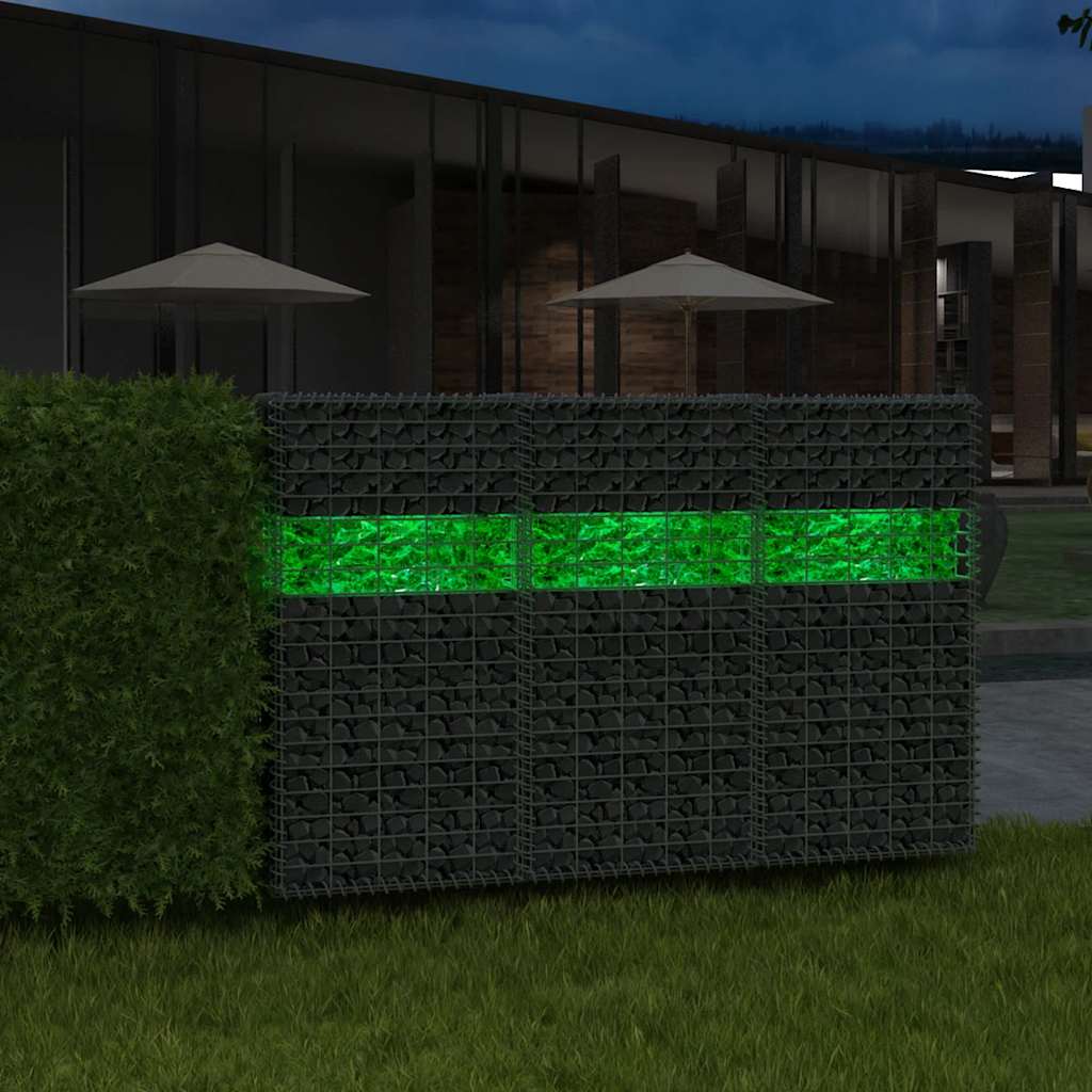 Vidaxl schanskorf stenen 25 kg groen 60-120 mm glas