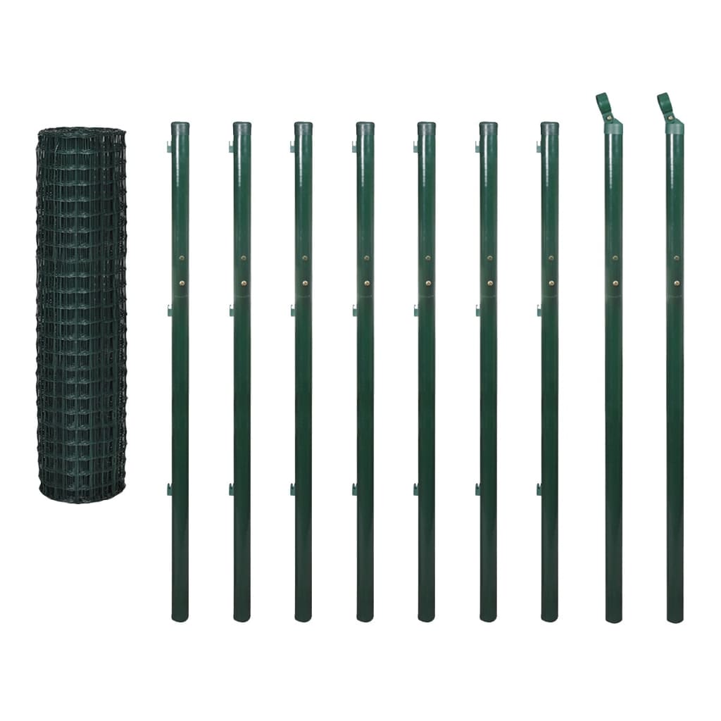 Vidaxl eurohek 10x1,7m staal groen