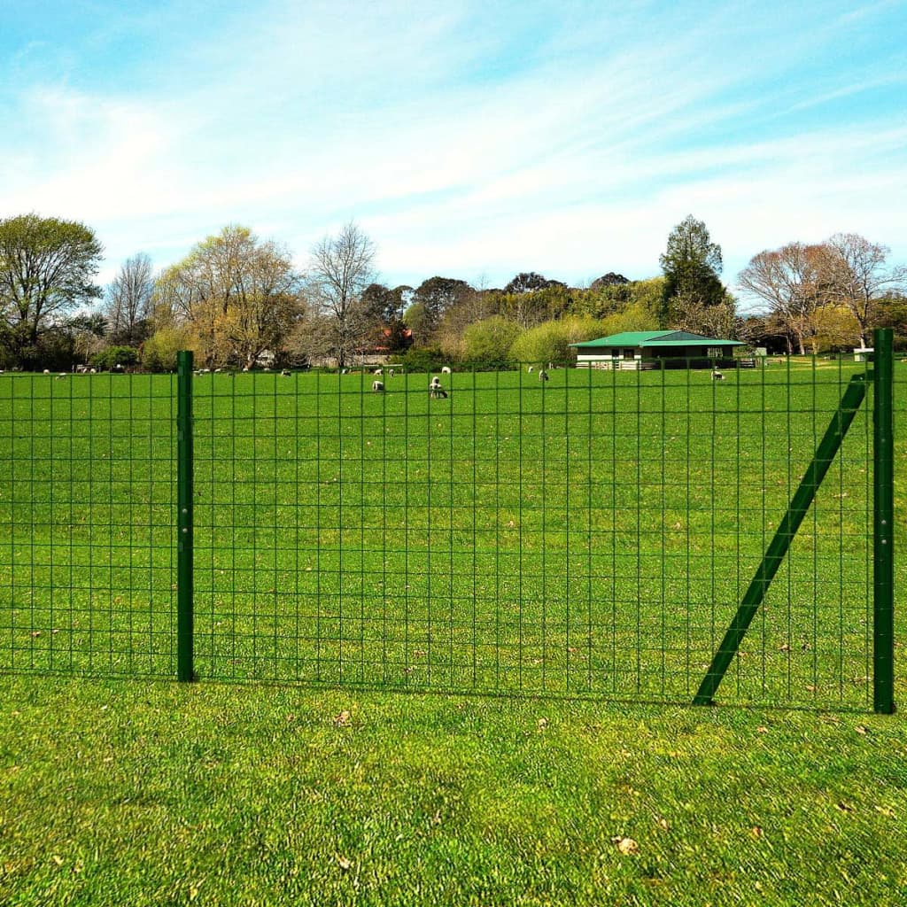 Vidaxl eurohek 10x1,7m staal groen