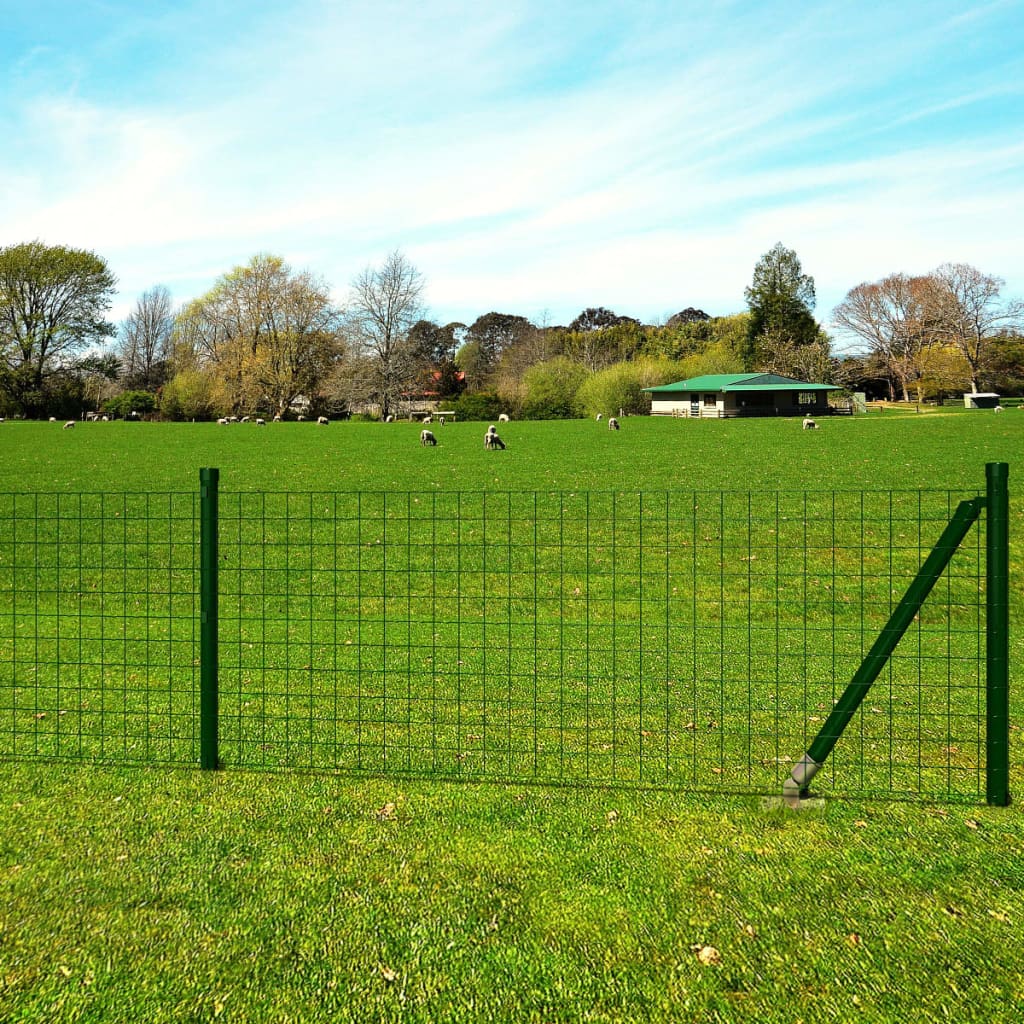 Vidaxl eurohek 10x0,8m staal groen