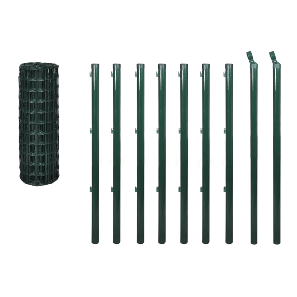 VidaXL Hek 10x1 m staal groen