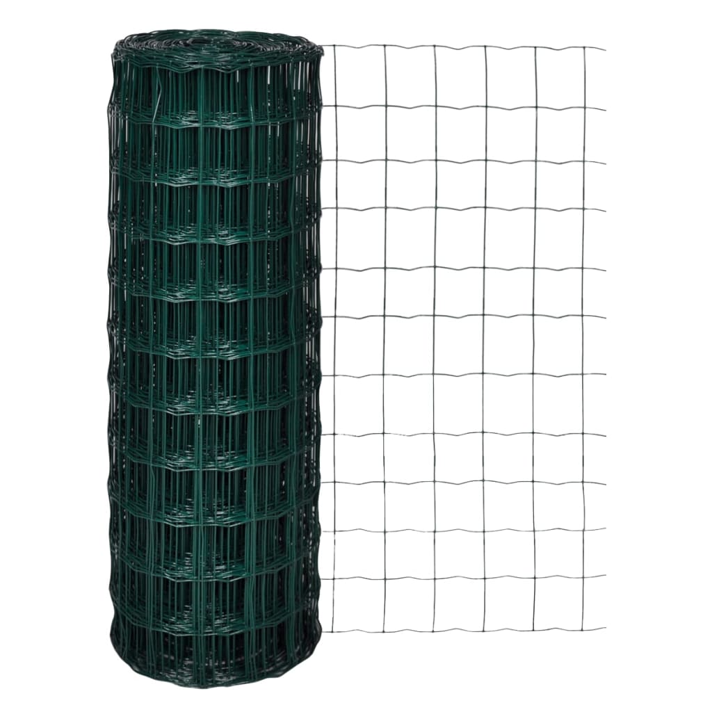 Vidaxl eurohek 25x1,7m staal groen
