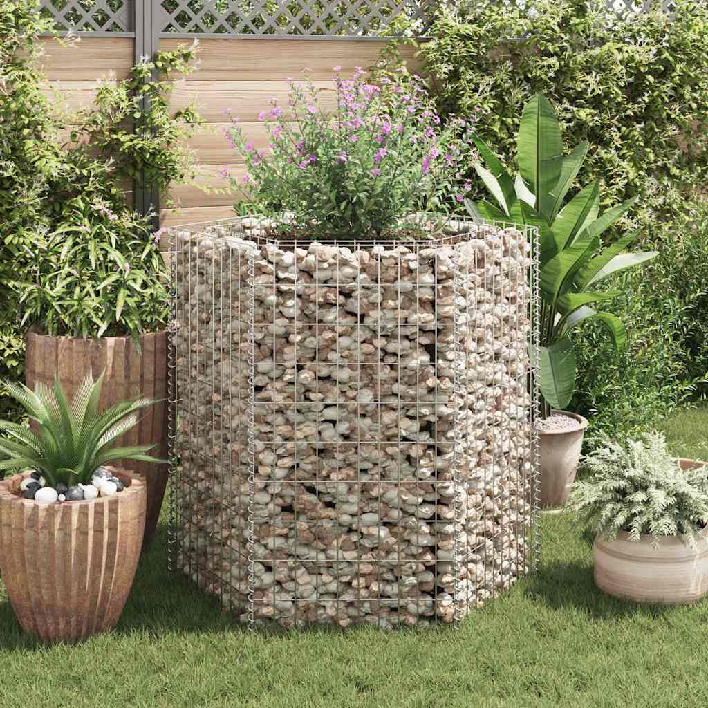 Vidaxl schanskorf plantenbak rechthoekig zeshoekig 100x90x100 cm