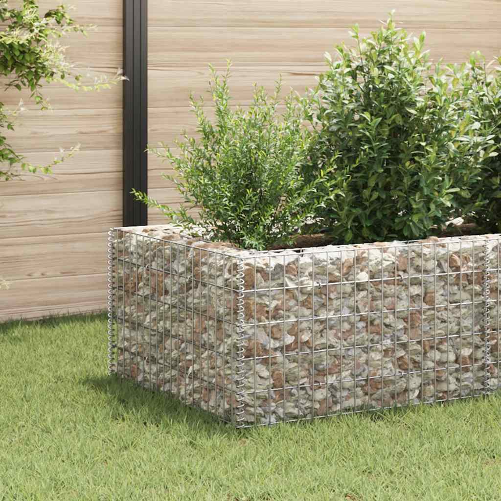 Vidaxl schanskorf plantenbak 360x90x50 cm staal