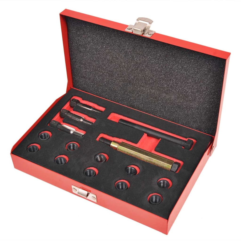 Vidaxl gloeibougie draadreparatieset m10 x 1,0 mm 15-delig