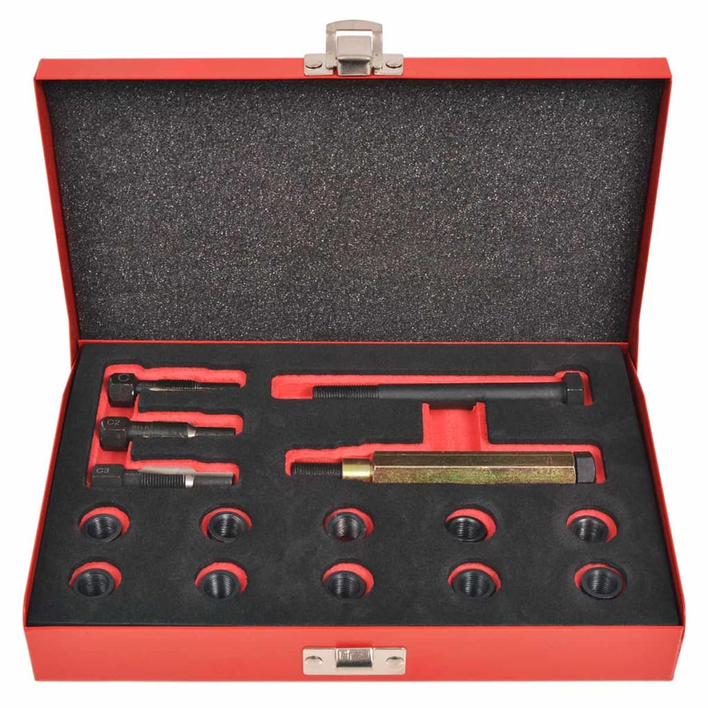 Vidaxl gloeibougie draadreparatieset m10 x 1,0 mm 15-delig