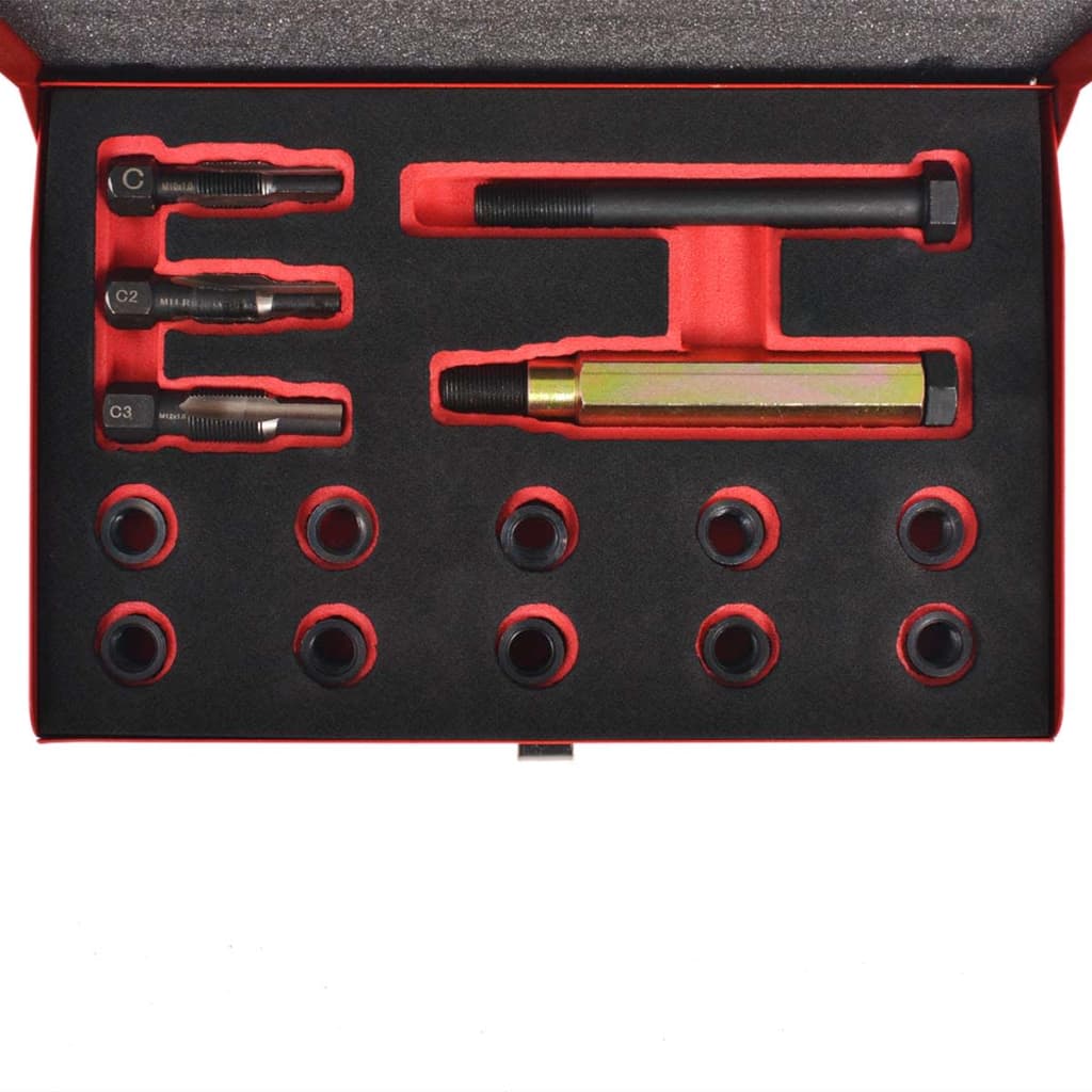 Vidaxl gloeibougie draadreparatieset m10 x 1,0 mm 15-delig