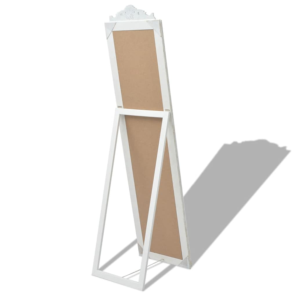 Vidaxl spiegel vrijstaand barok stijl 160x40 cm wit