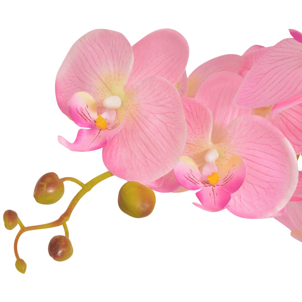 Vidaxl kunstplant orchidee met pot 65 cm roze