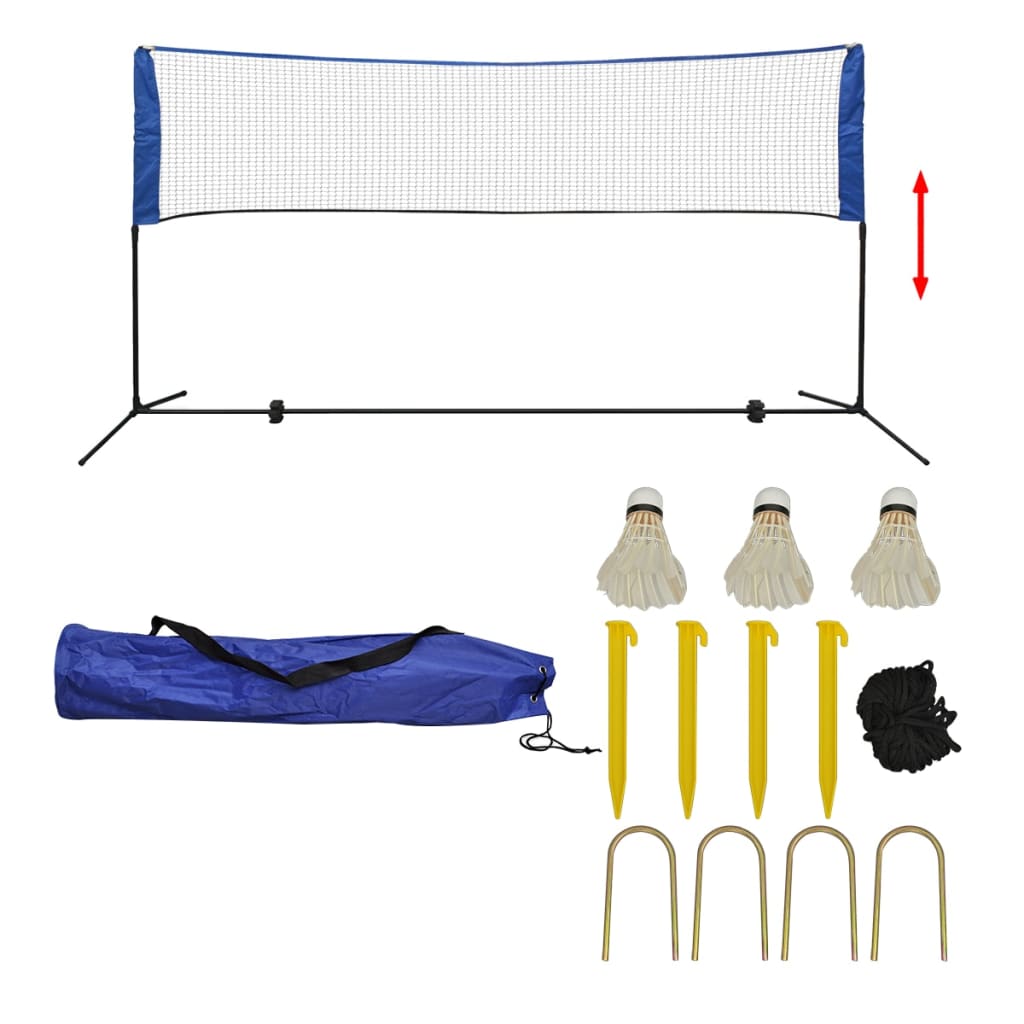 Vidaxl badmintonnet met shuttles 300x155 cm
