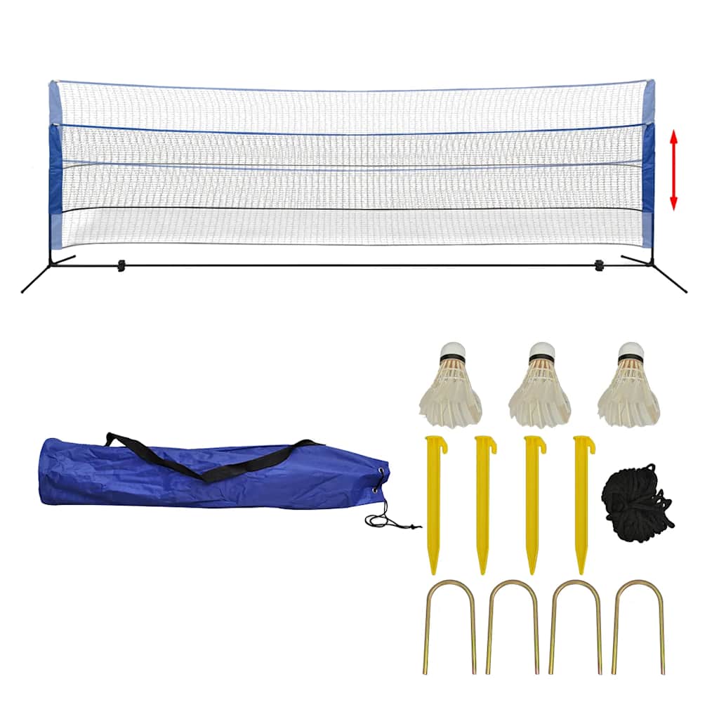 Vidaxl badmintonnet met shuttles 500x155 cm