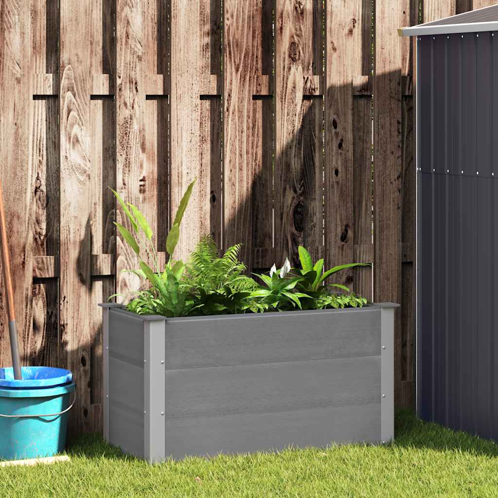 Vidaxl plantenbak verhoogd 100x50x54 cm hkc grijs