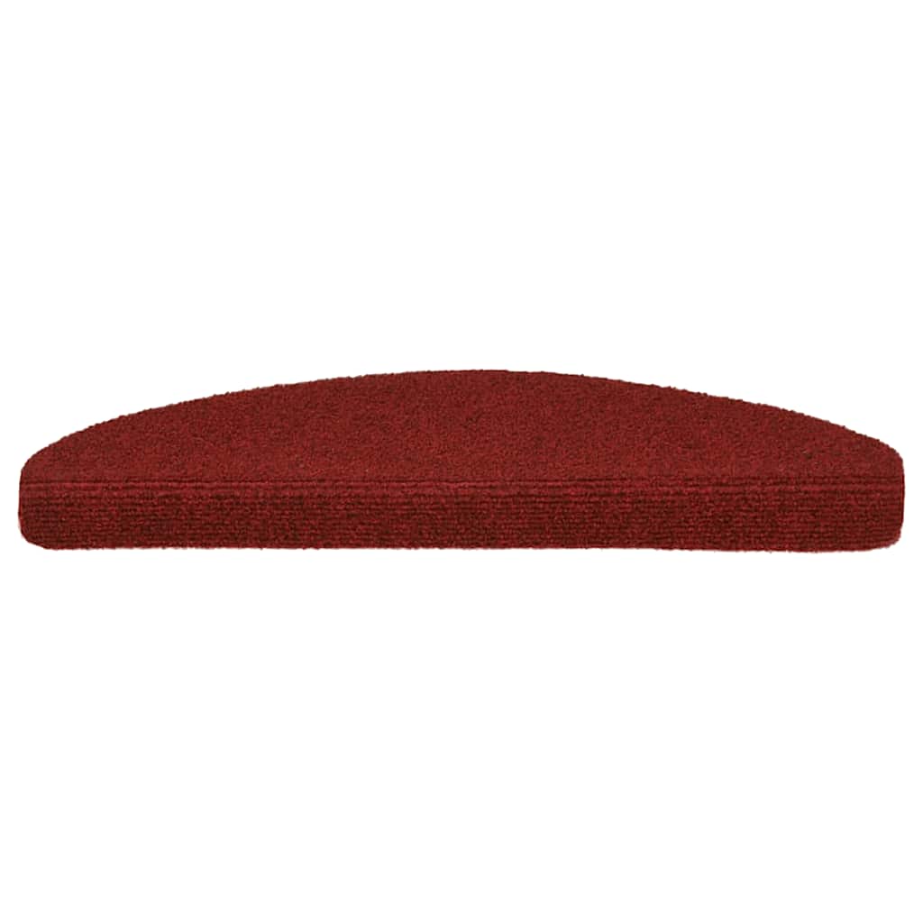 Vidaxl trapmatten zelfklevend 15 stuks 65x21x4 cm bordeaux rood halfrond groot