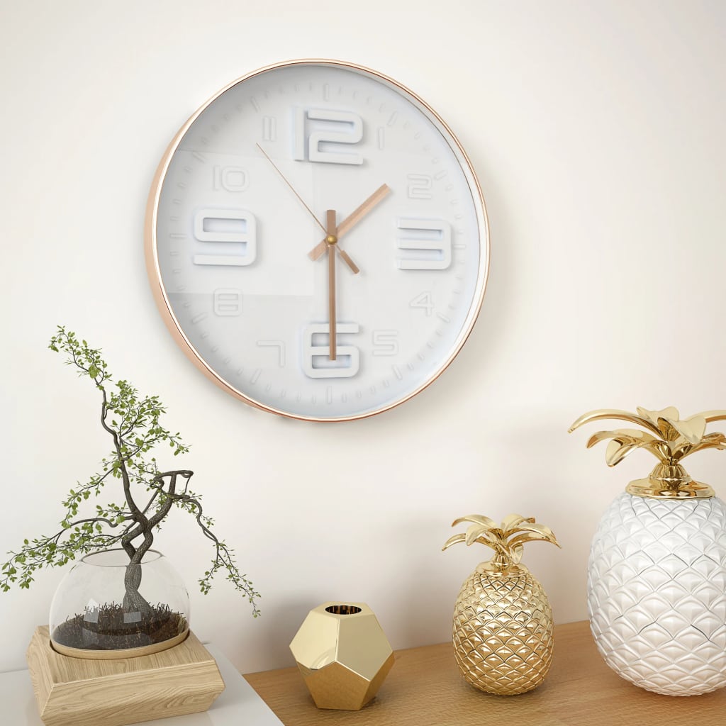 Vidaxl wandklok koperlook 30 cm