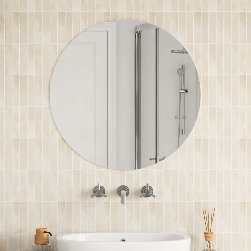 Vidaxl wandspiegel rond 70 cm glas