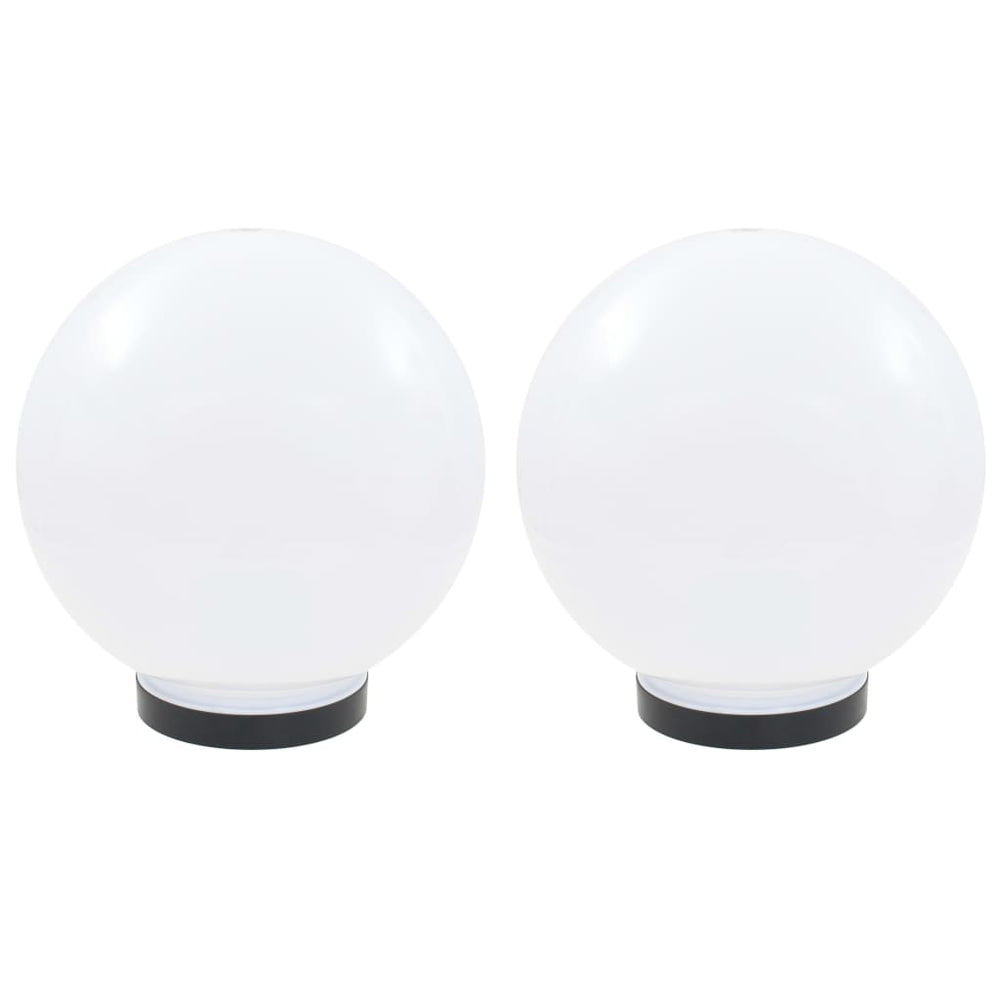Vidaxl led-bollampen 2 st rond 25 cm pmma