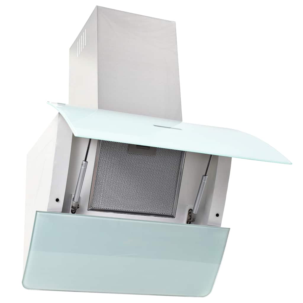 Vidaxl wandafzuigkap 756 m³ u 60 cm roestvrij staal wit