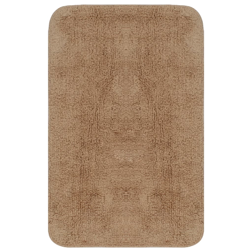 Vidaxl badmattenset stof beige 2-delig
