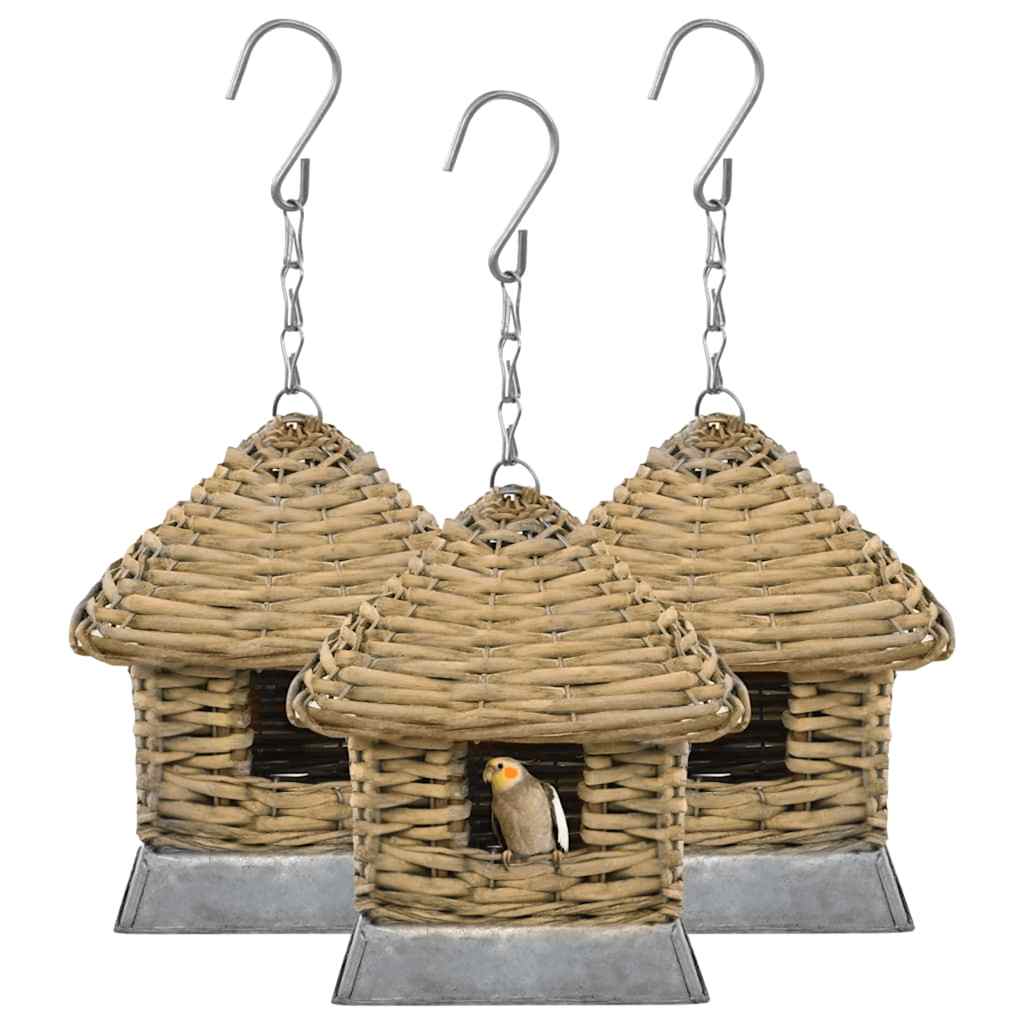 Vidaxl vogelhuizen 3 st rieten