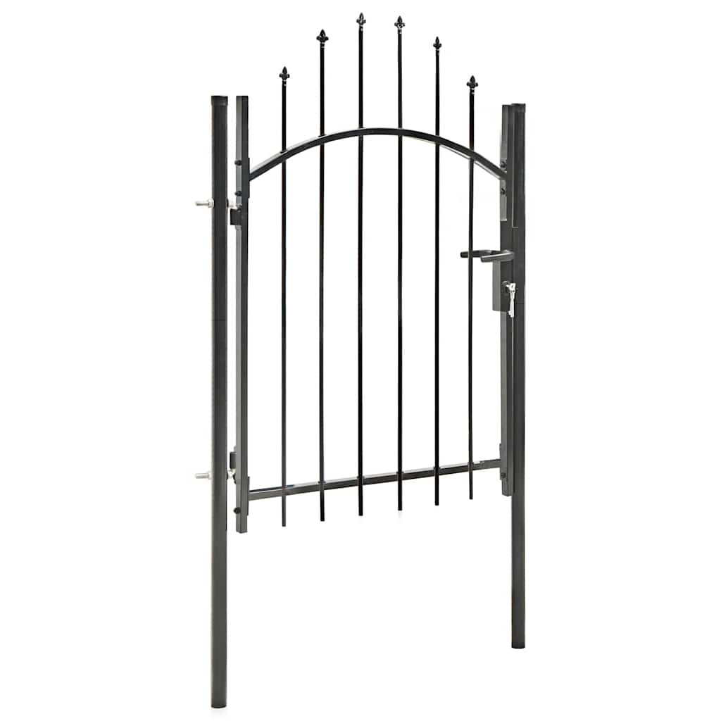 VidaXL Poort 1x1,75m staal zwart