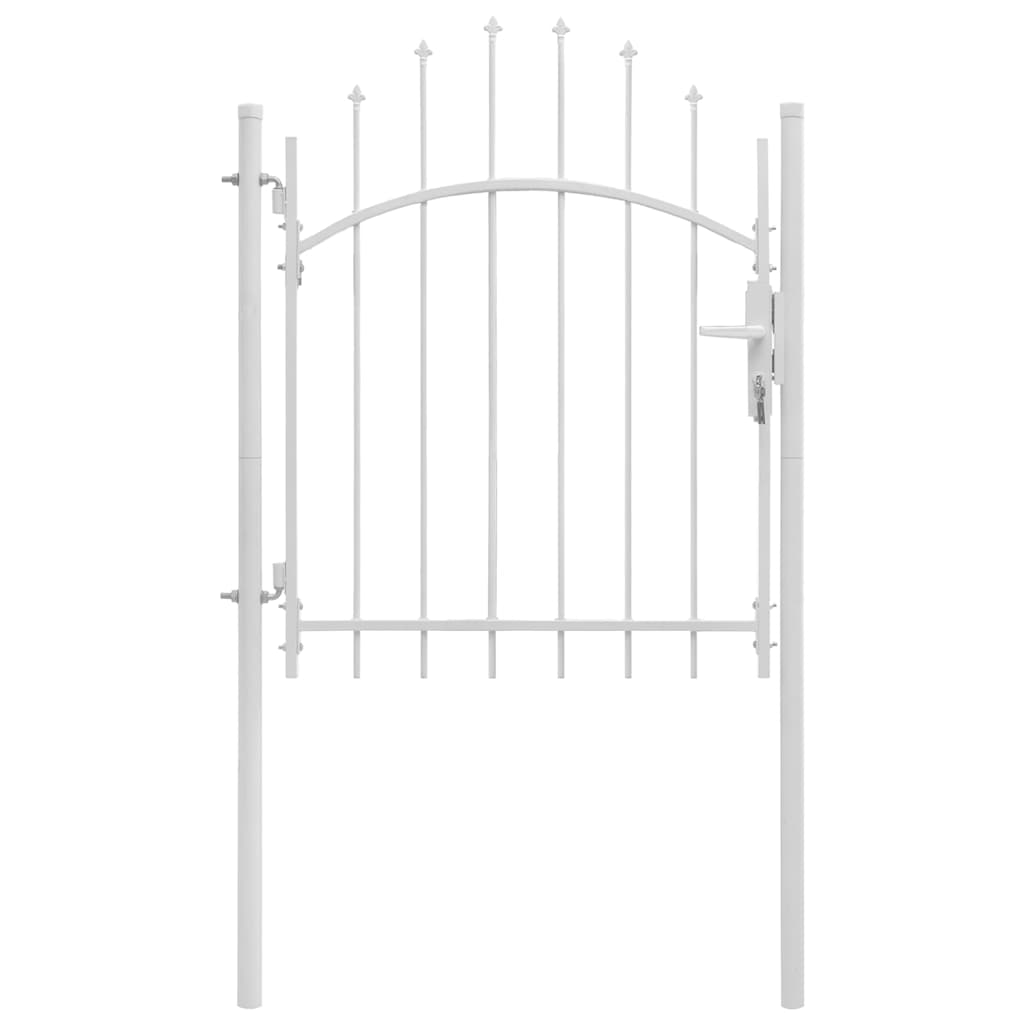 VidaXL Poort 1x1,75m staal wit