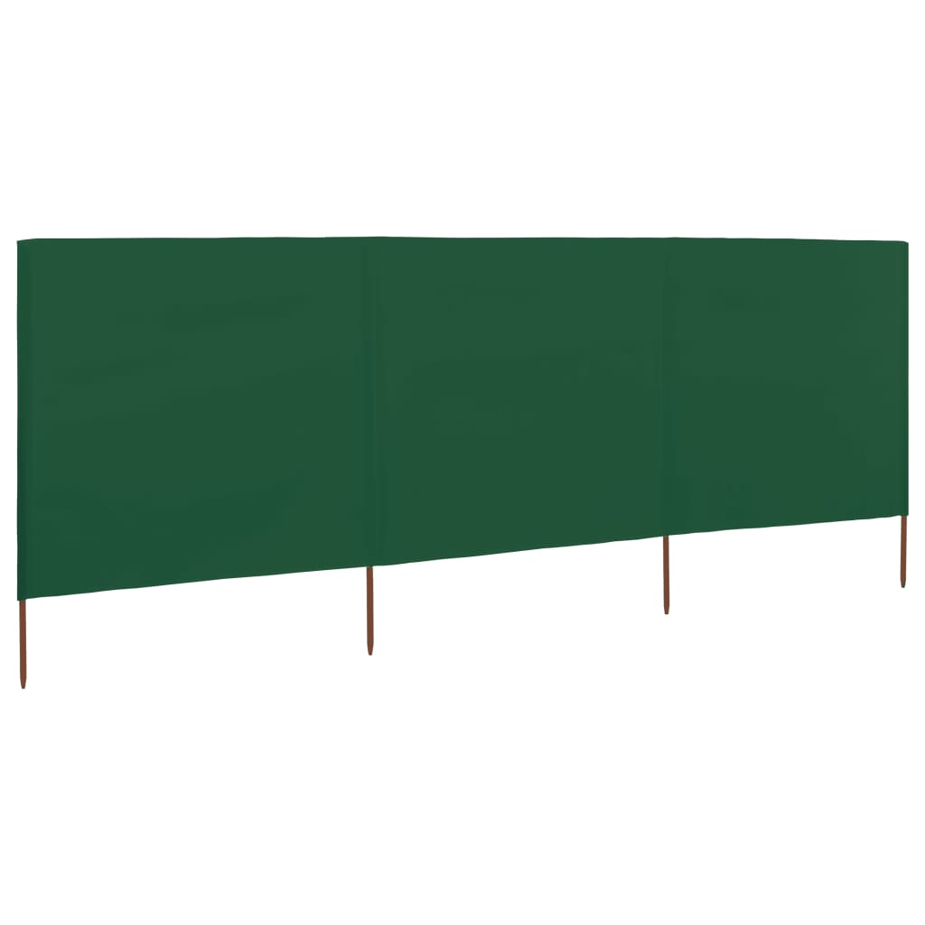 Vidaxl windscherm 3-panelen 400x120 cm stof groen