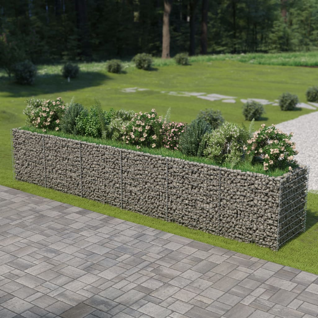 VidaXL Gabion plantenbak vergroot 540x90x100 cm gegalvaniseerd staal