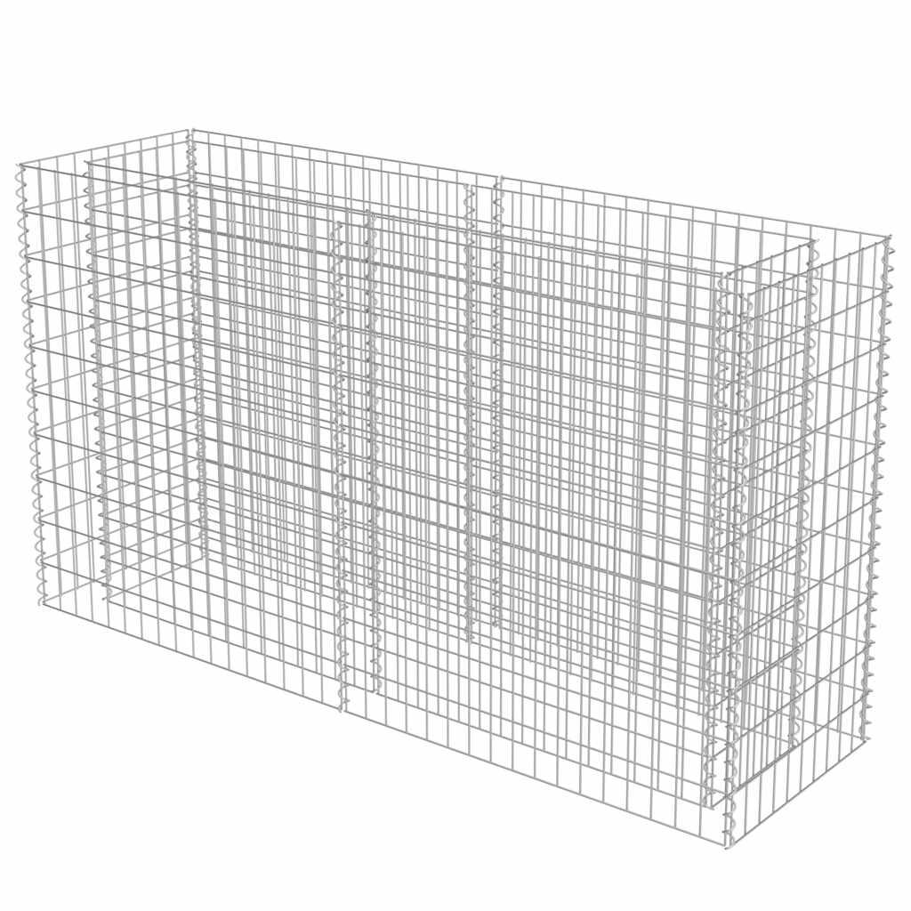 Vidaxl schanskorf plantenbak verhoogd 180x50x100 cm gegalvaniseerd staal
