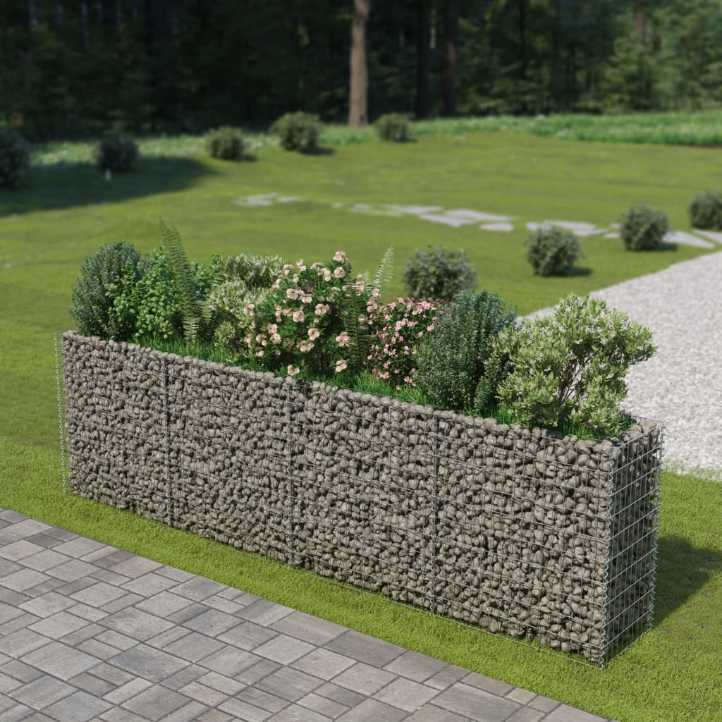 VidaXL Gabion plantenbak vergroot 360x50x100 cm gegalvaniseerd staal