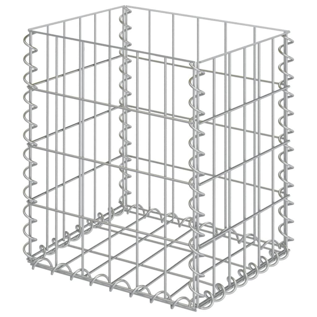 Vidaxl schanskorven 2 st 30x30x40 cm gegalvaniseerd staal